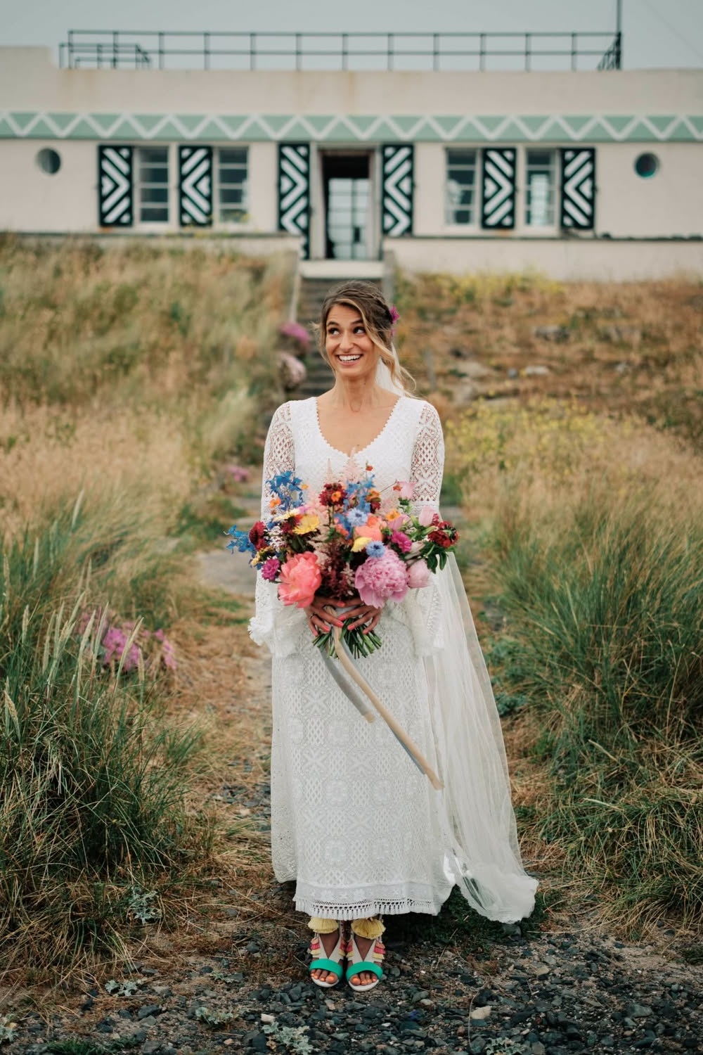 Boho dress with macrame