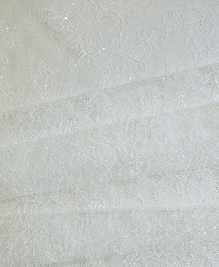 Chantilly lace with sequins