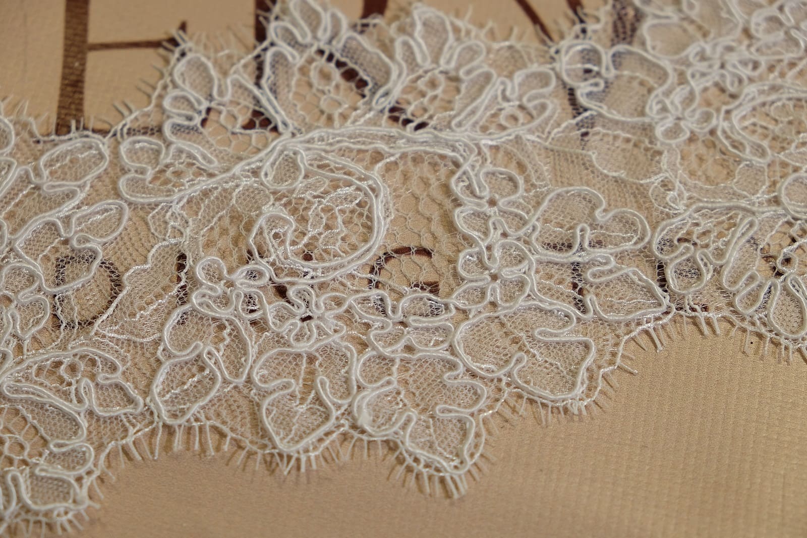 chantilly lace with cord lower part 026015