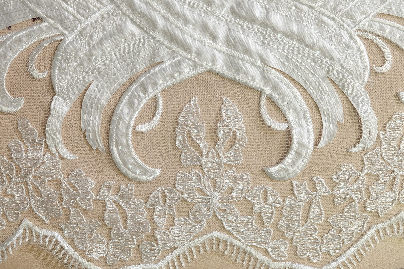 sequined fabric one-sided edge 311098