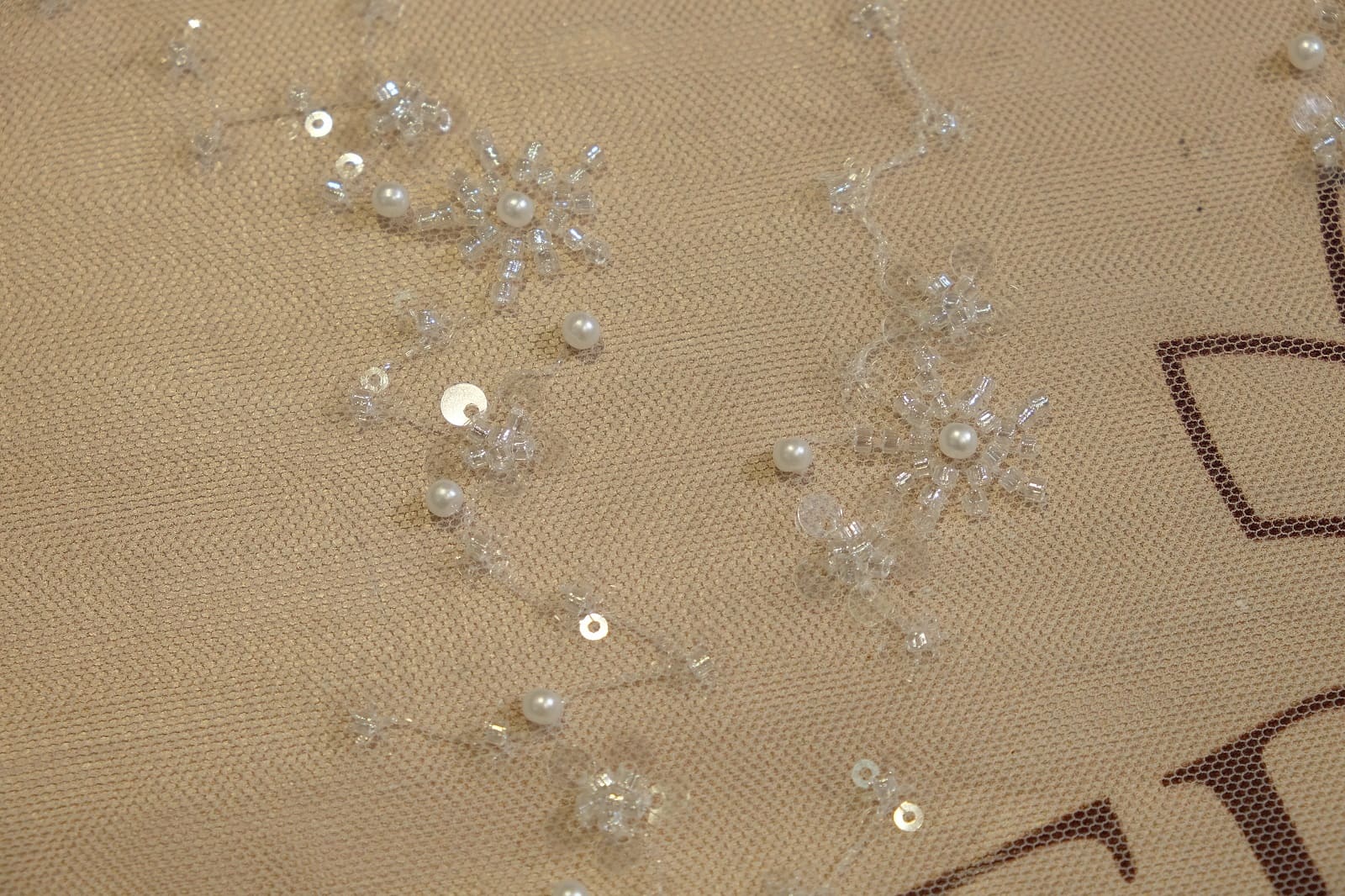 embroidered lace fabric detail 379708