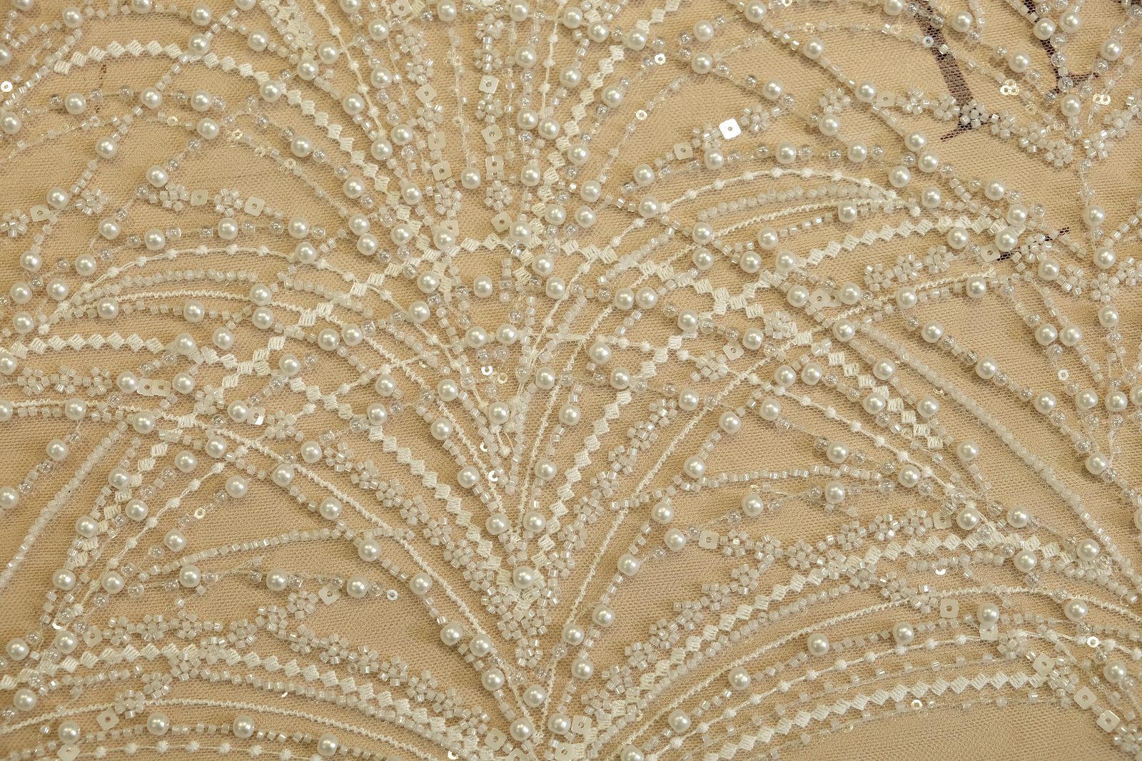 embroidered lace fabric close-up 384863