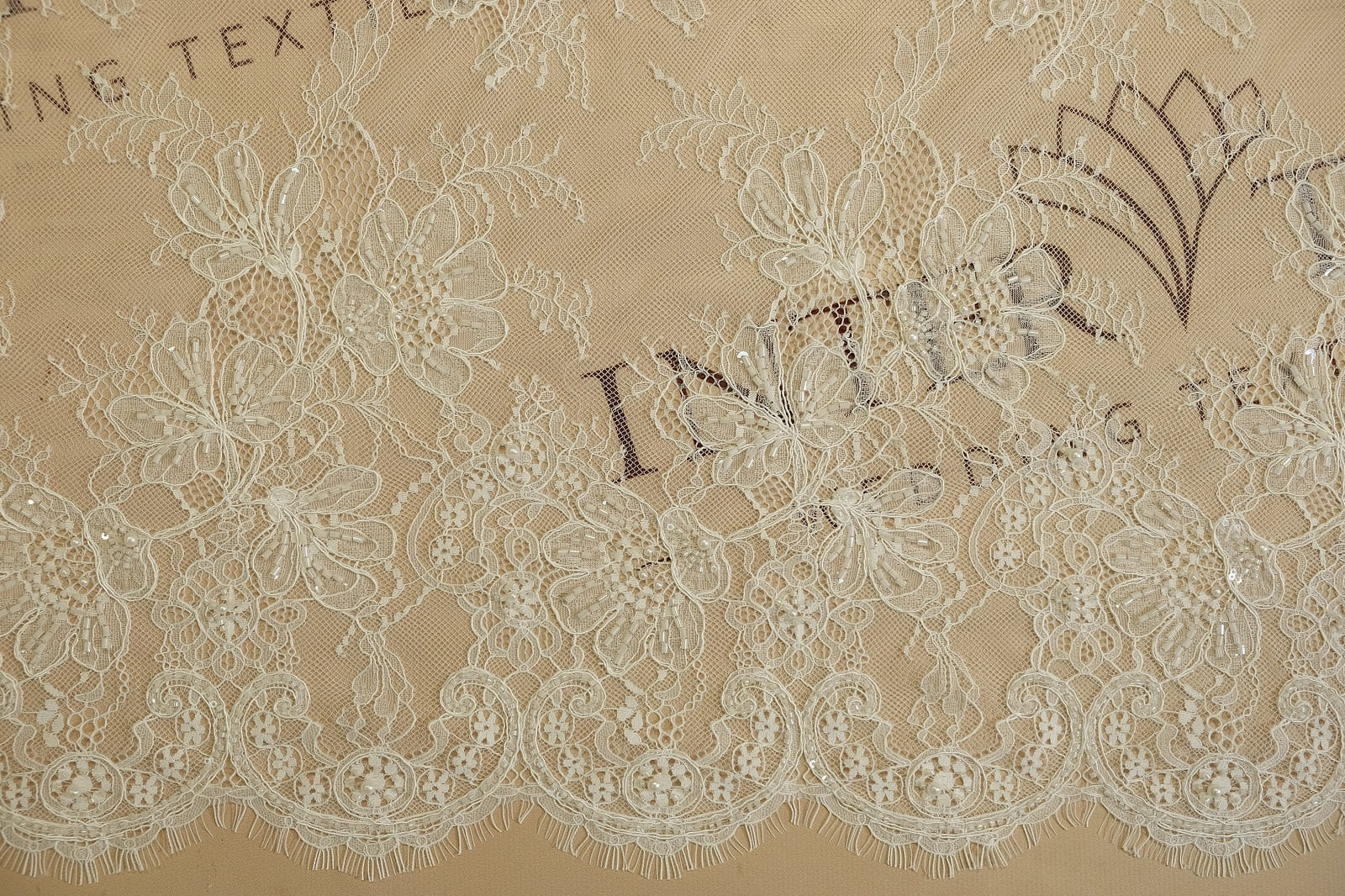 chantilly with beads surface view 386294