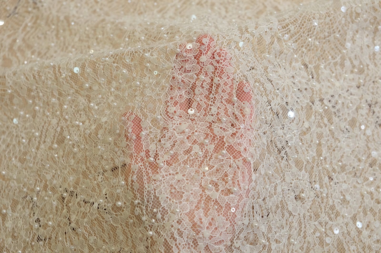 embroidered chantilly on hand 386911