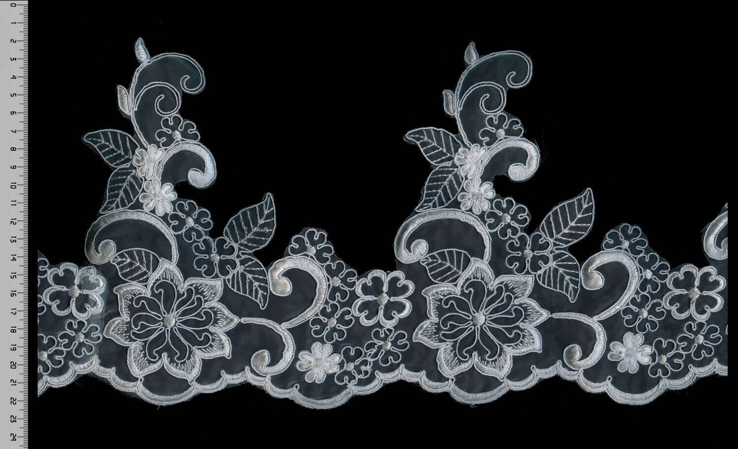 Lace With Cord 2000000014654 image from the Inter Tex catalogue for bridal fabrics, lace, appliques and B2B atelier orders.
