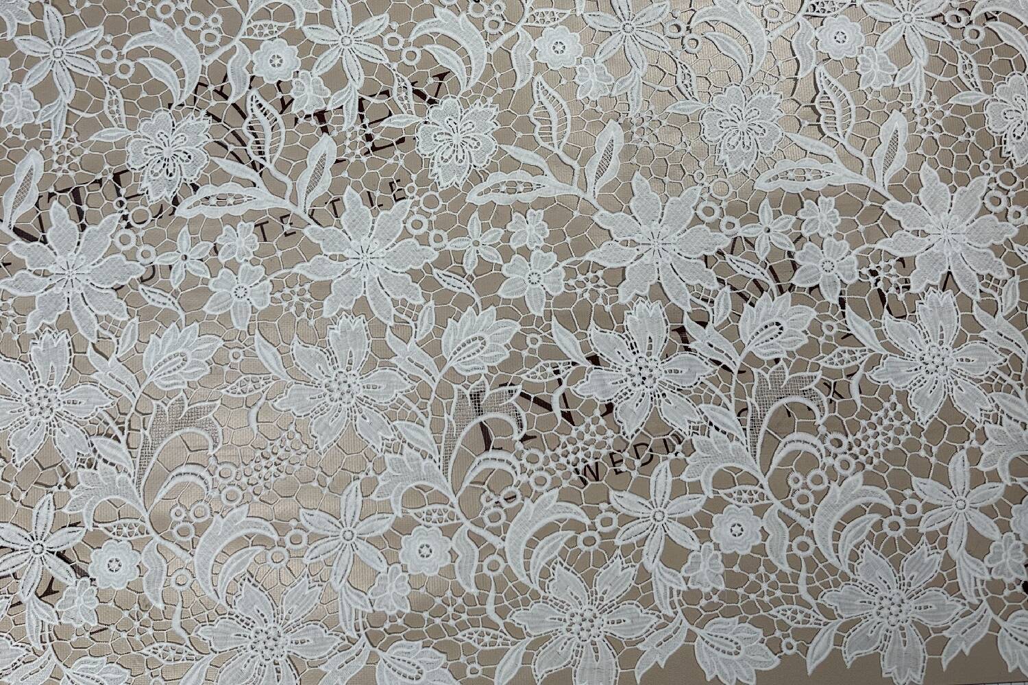 Inter Tex bridal fabric 383064 image from the Inter Tex catalogue for bridal fabrics, lace, appliques and B2B atelier orders.