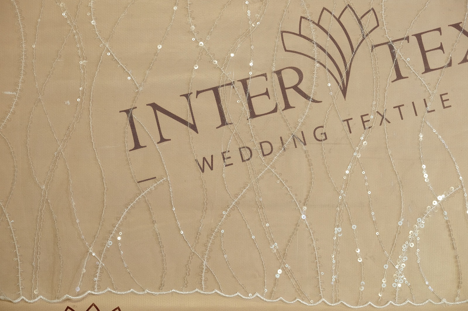 sequined fabric half width 316550