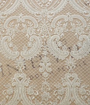Ivory Embroidered Lace Fabric — art. 2000000313924